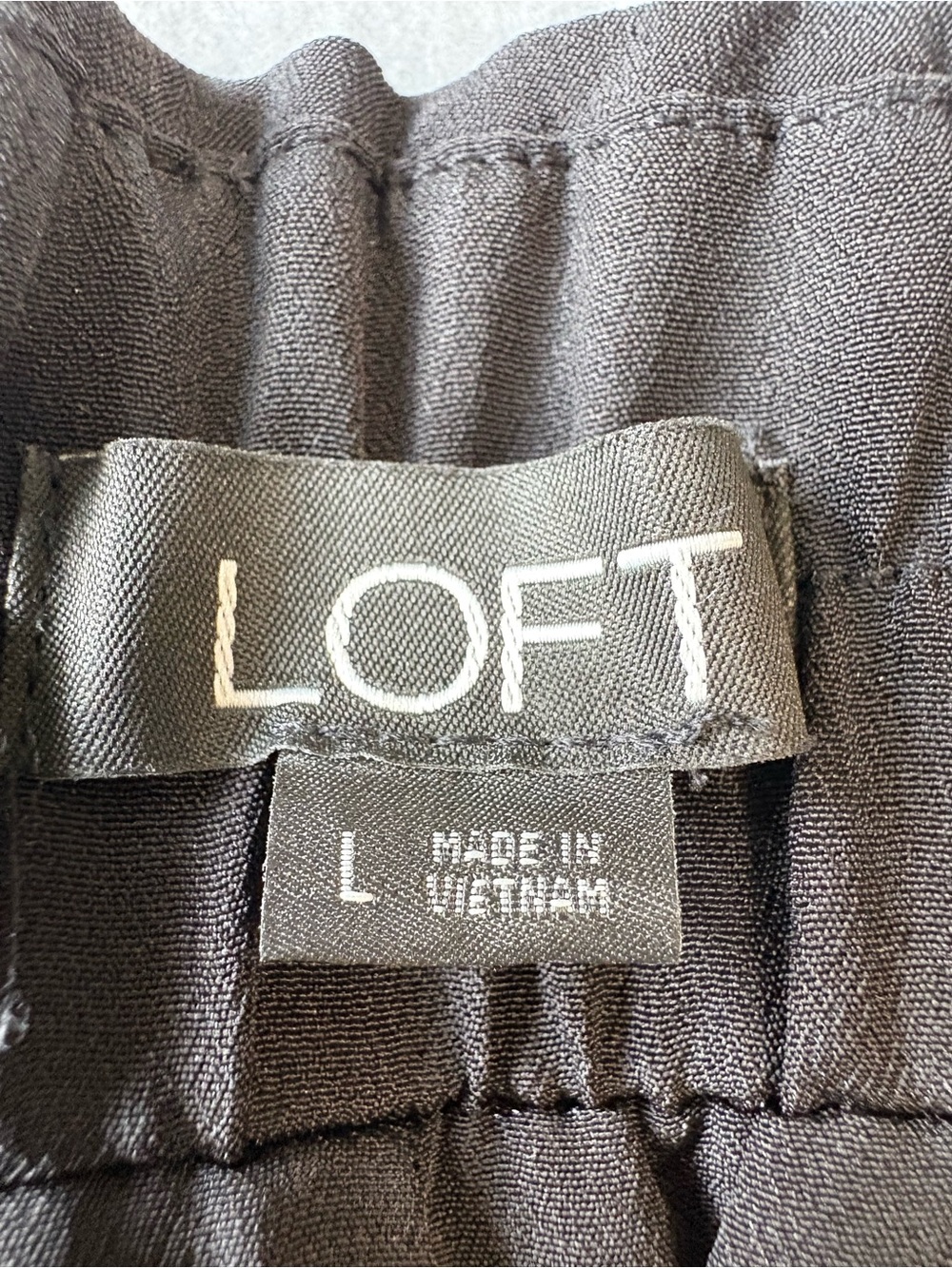 LOFT Black Sequin Jogger Pants Elastic Waist Sz L - Picture 5 of 9